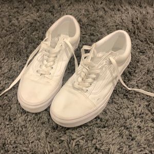 Vans white shoes